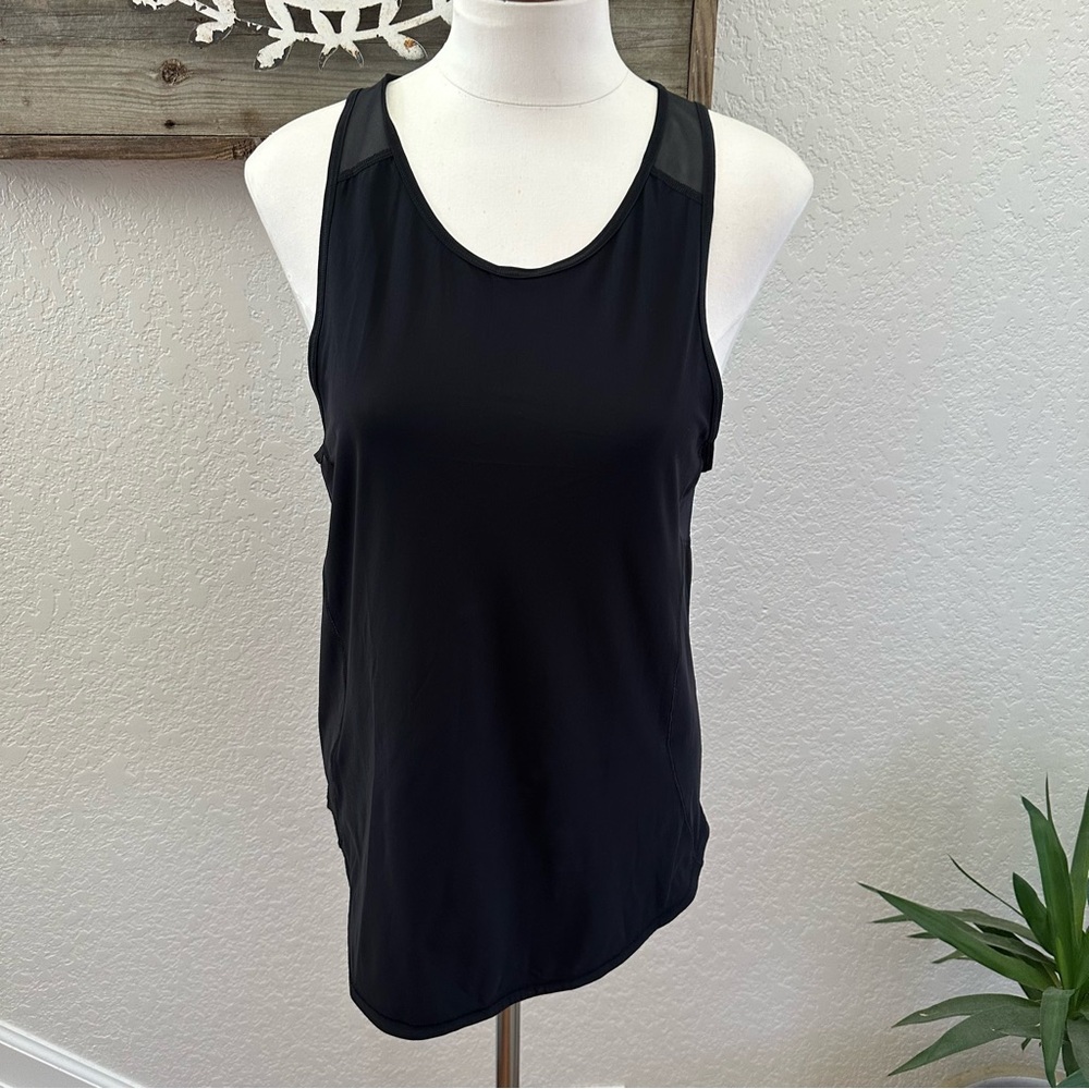 Lululemon Sculpt tank sheer detail black ladies size 8?
